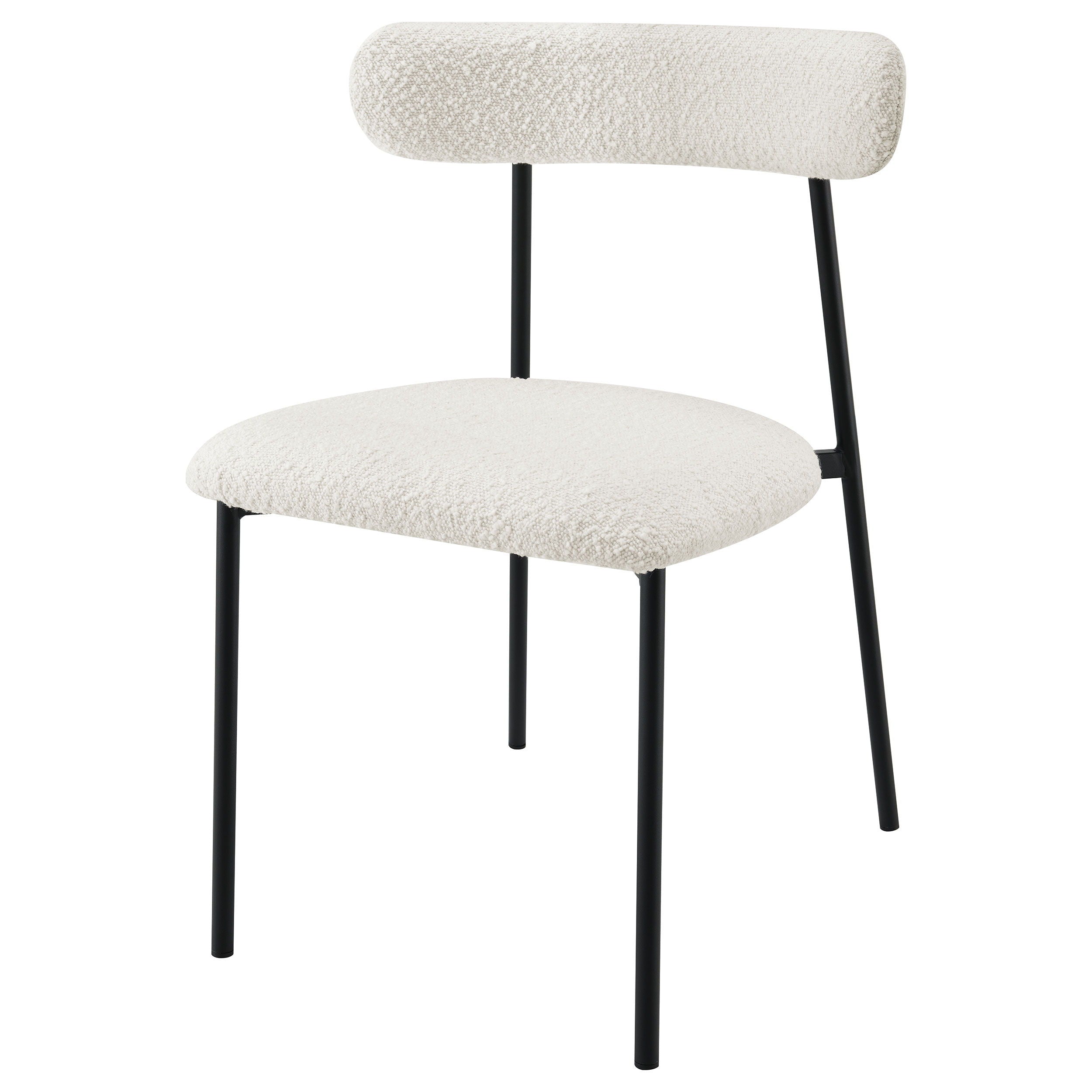 Coaster Fine Furniture Anzio - Boucle Upholstered Dining Side Chair (Set of 2) - White | Meri Furniture