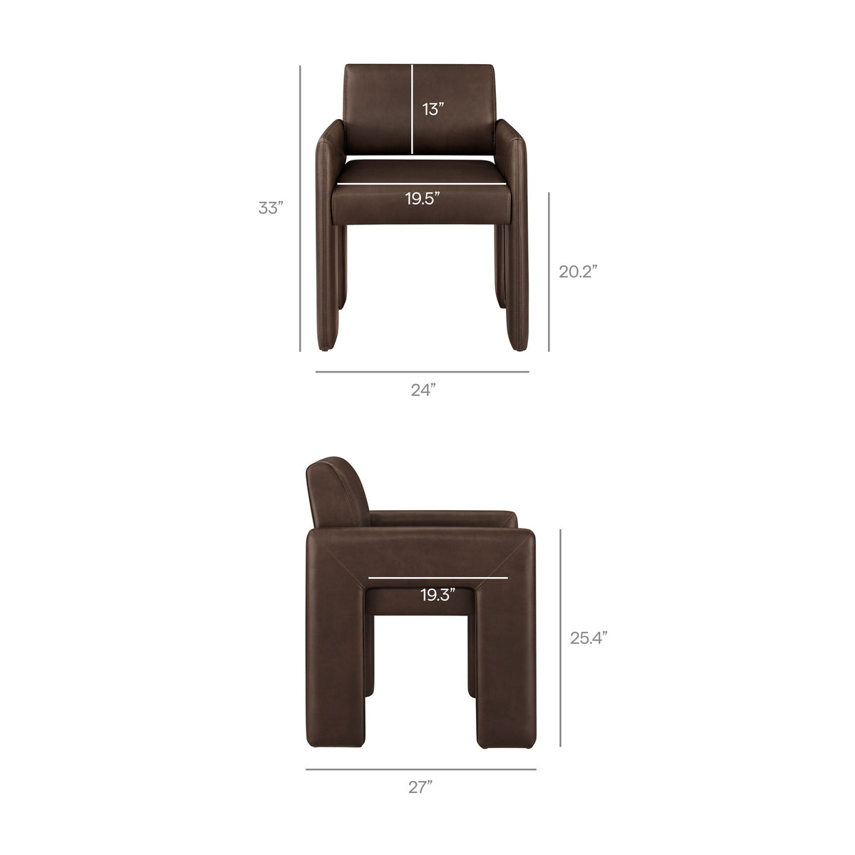 Daven Vegan Leather Dining Armchair by Modway