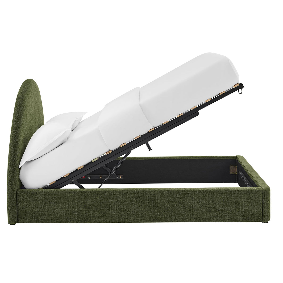 Resort Full Arched Upholstered Fabric Storage Platform Bed Frame by Modway