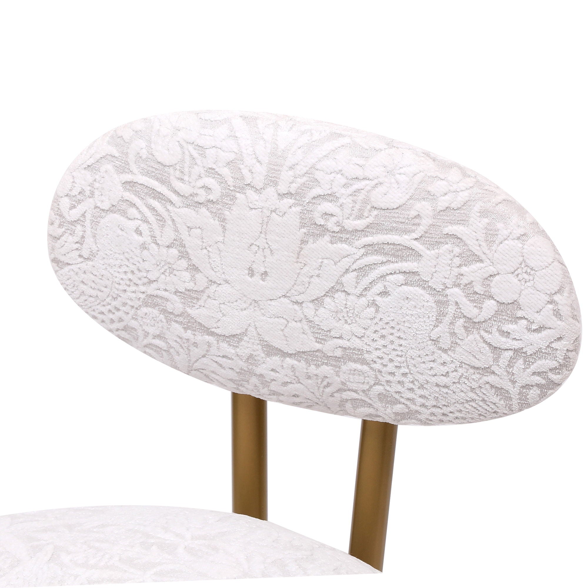 Round Print Bar Stools Upholstered Chairs For Kitchen (Set of 2)