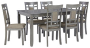 Ashley Furniture Jayemyer - Charcoal Gray - Rect Drm Table Set (Set of 7) | Meri Furniture