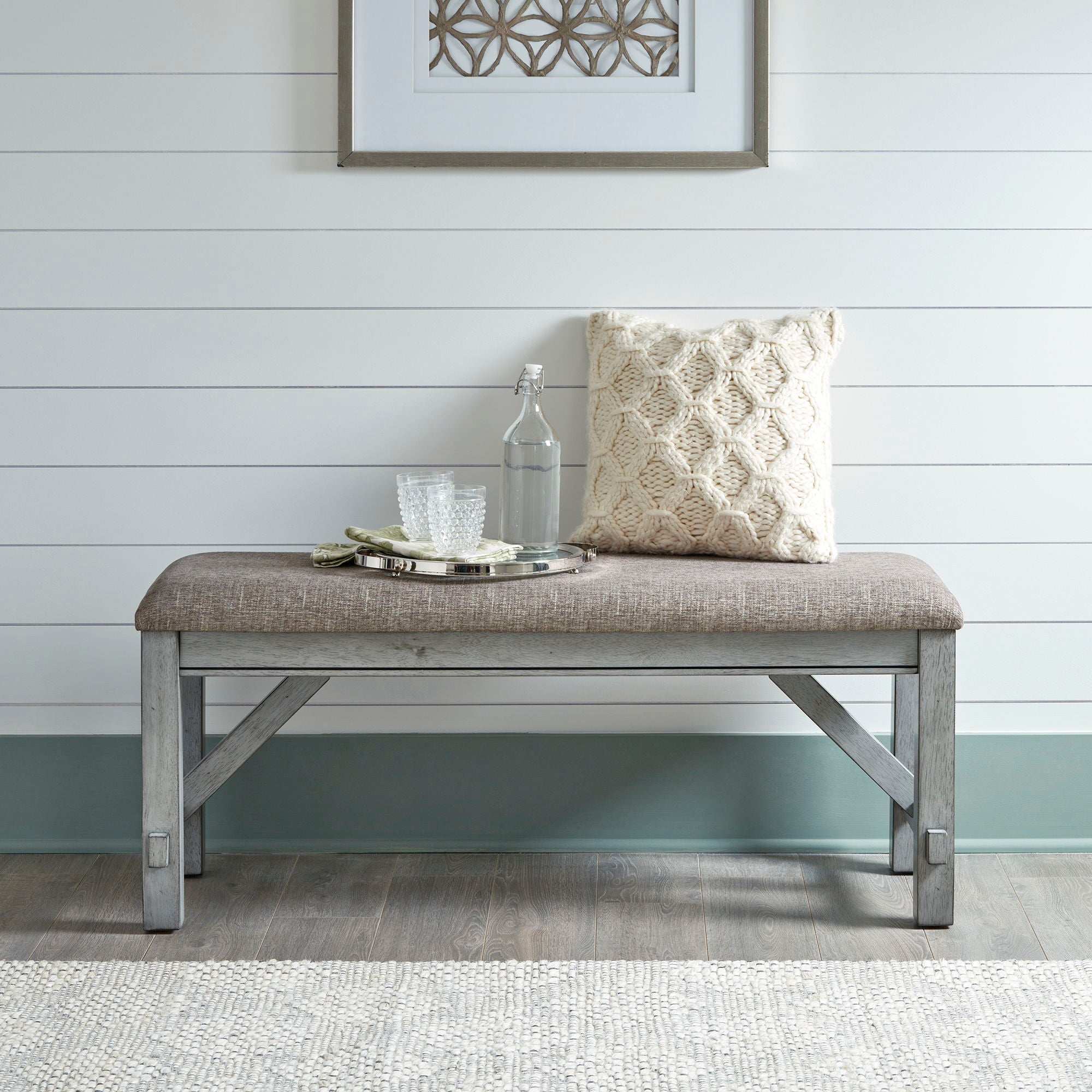 Liberty Furniture Newport - Dining Bench - Gray | Meri Furniture