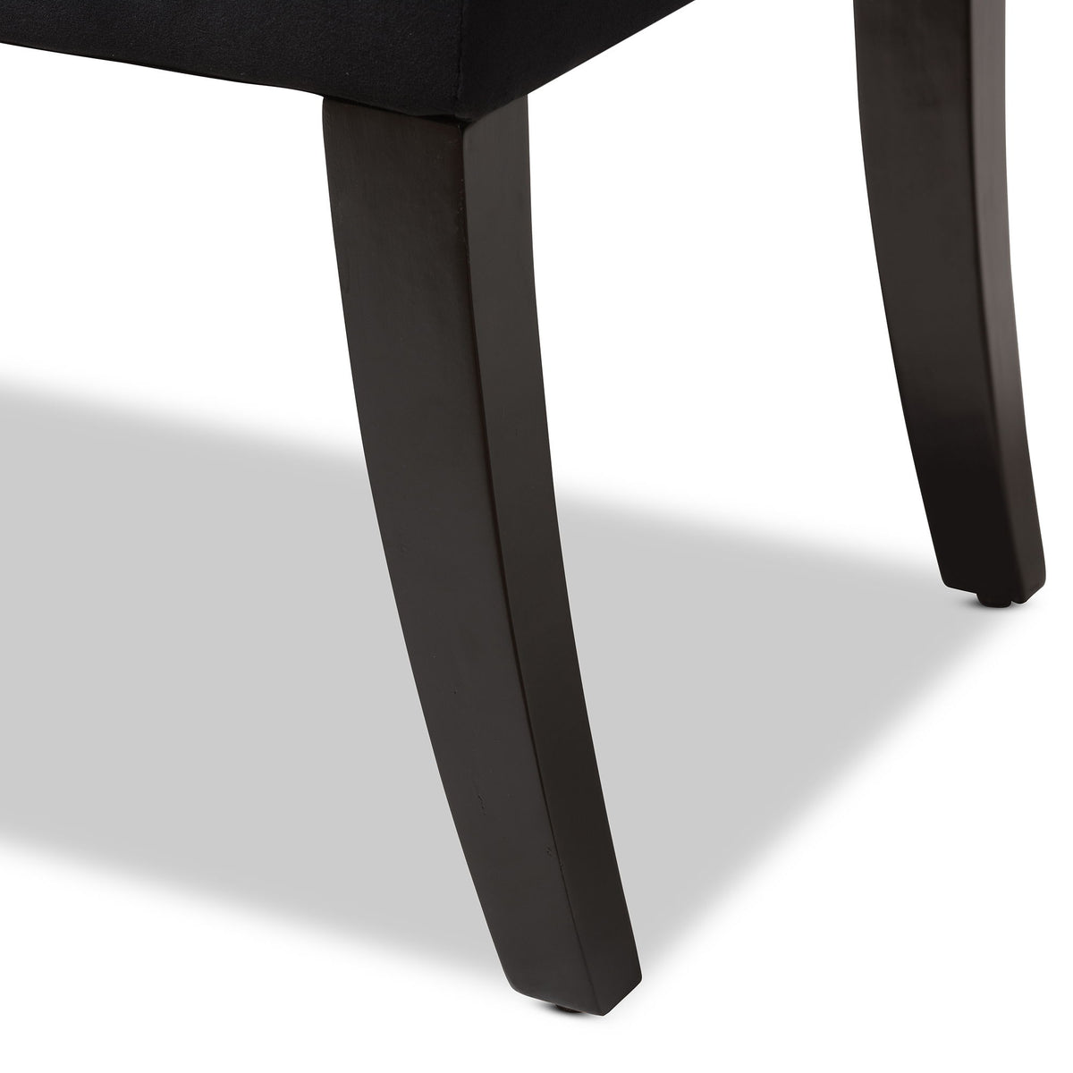 Chandelle Luxe and Contemporary Black Velvet Upholstered Bench