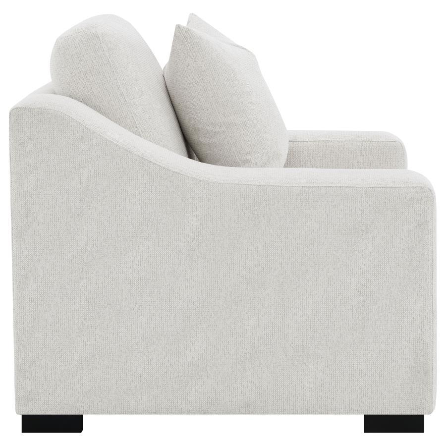Ashlyn - Fabric Upholstered Track Arm Accent Chair - Sand
