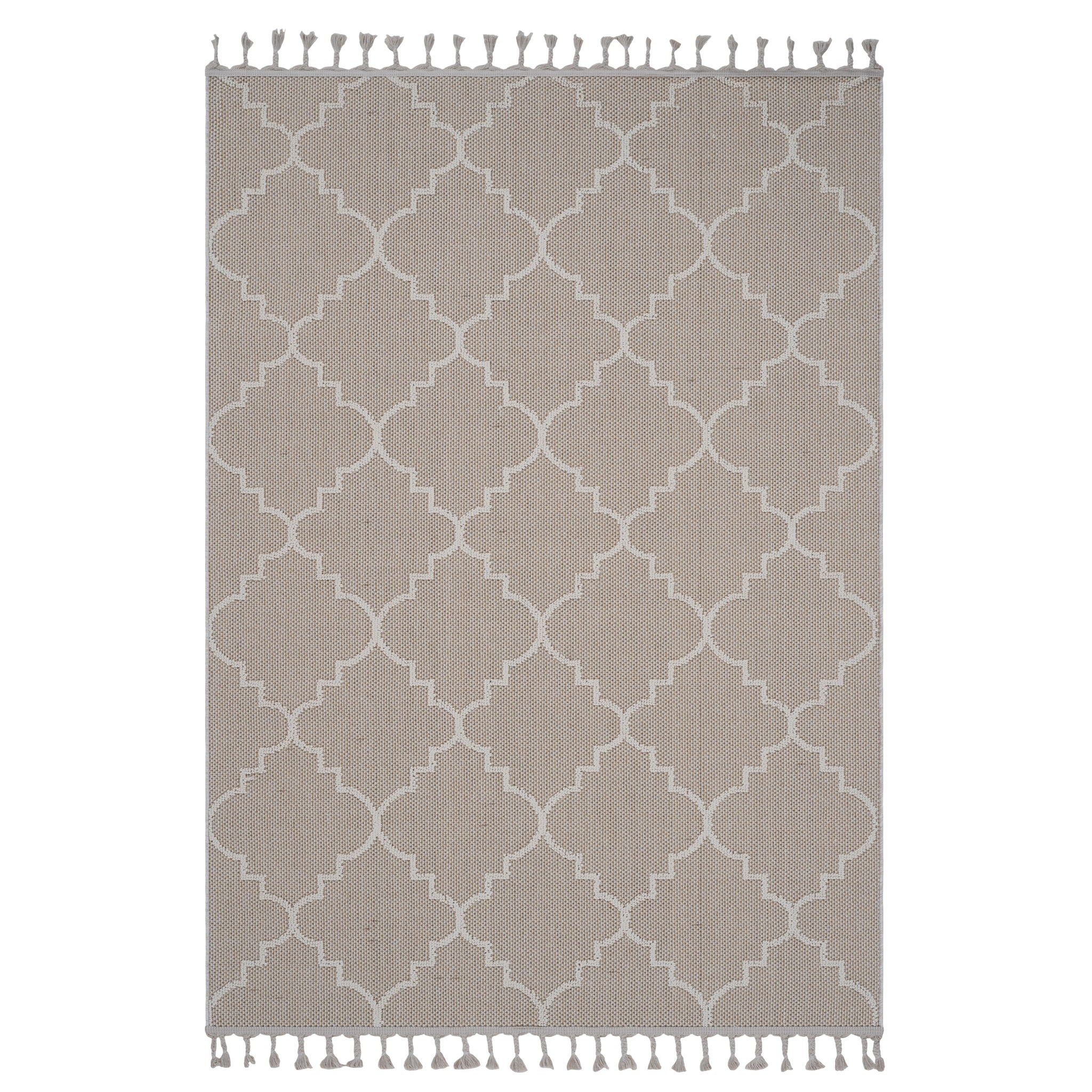 Guros - 4' X 6' Trellis Indoor / Outdoor Area Rug - Ivory