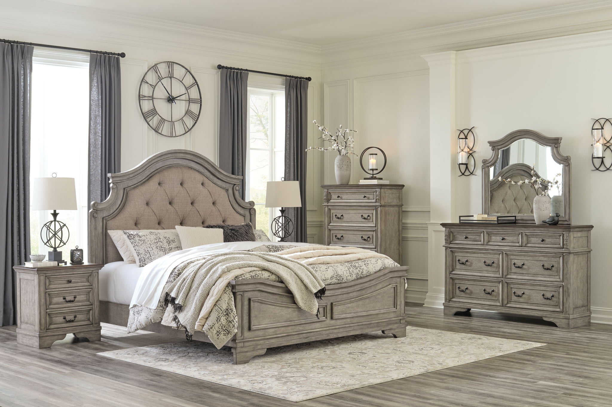 Lodenbay - Dresser, Mirror - Antique Gray