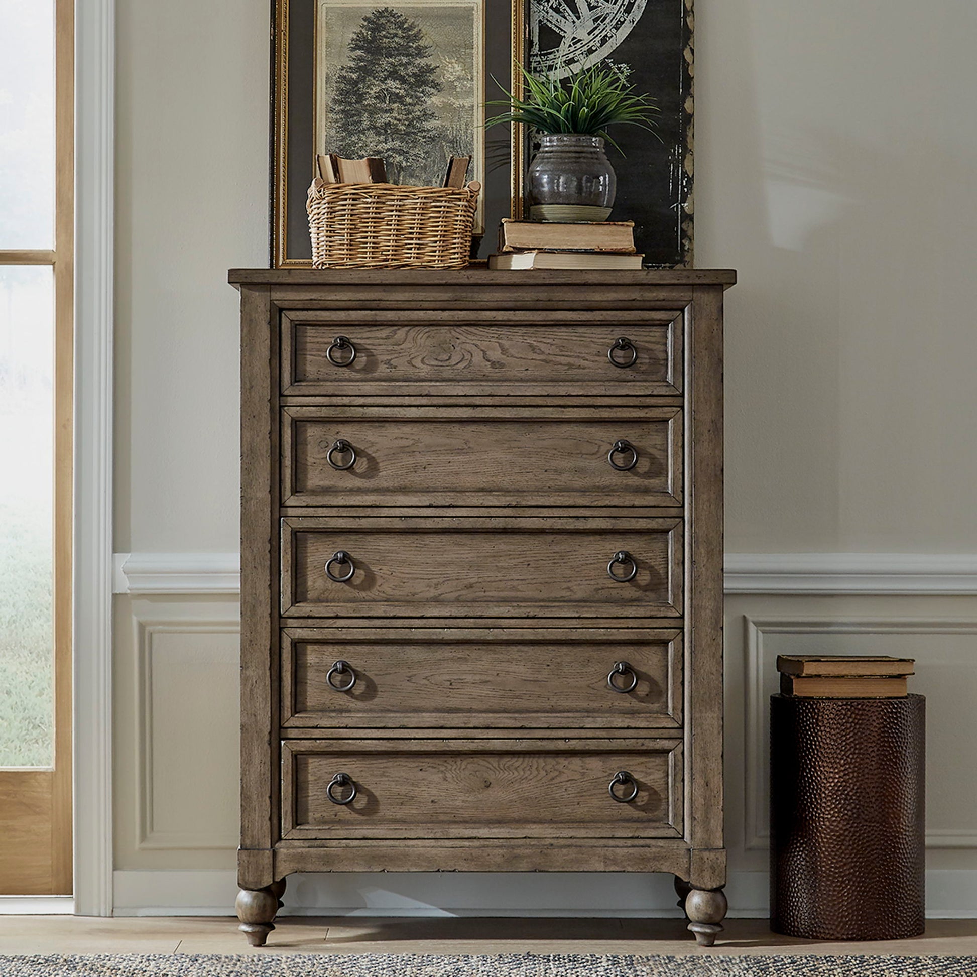 Liberty Furniture Americana Farmhouse - 5 Drawer Chest | Meri Furniture