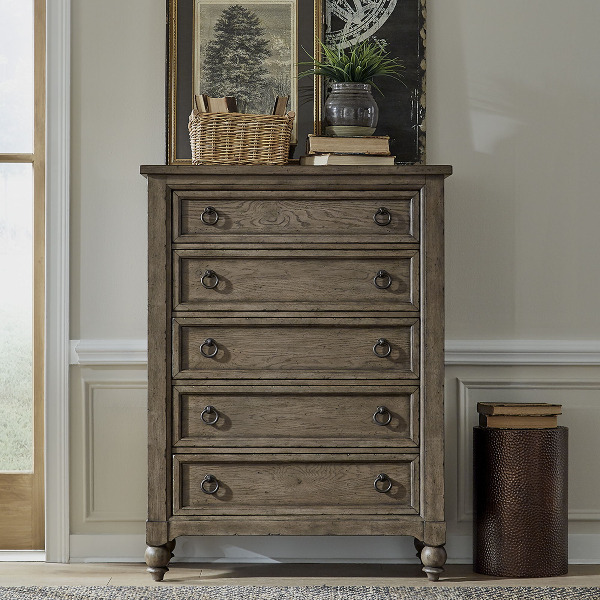 Liberty Furniture Americana Farmhouse - 5 Drawer Chest | Meri Furniture