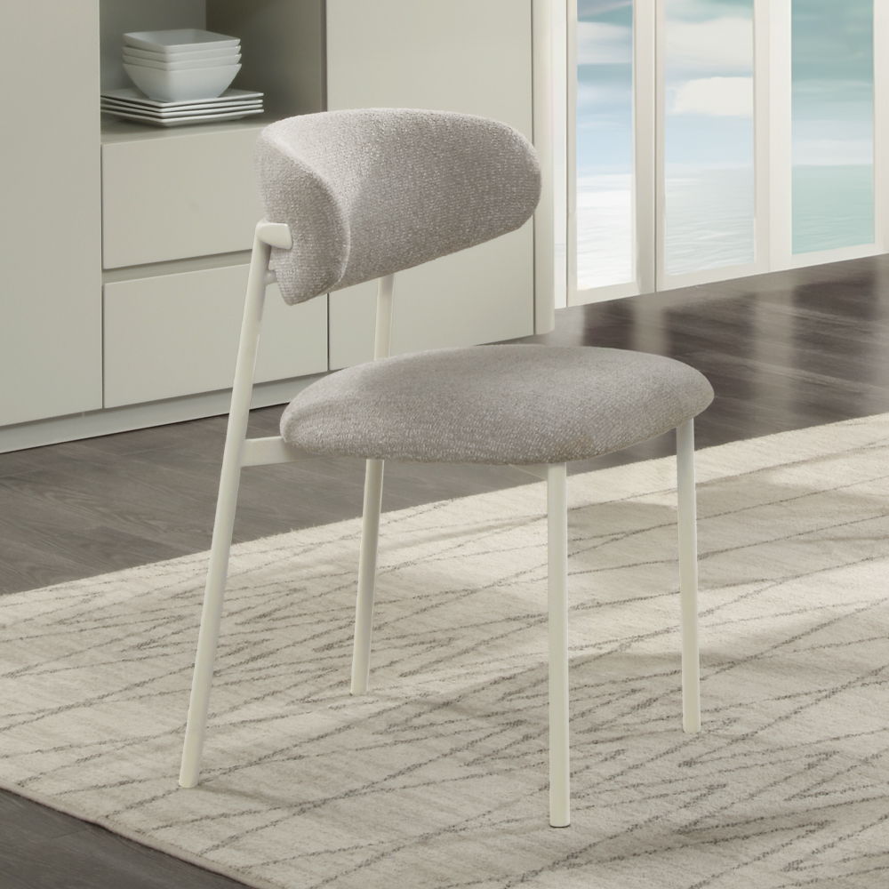 ACME Ingram - Side Chair (Set of 2) - Light Gray Finish | Meri Furniture