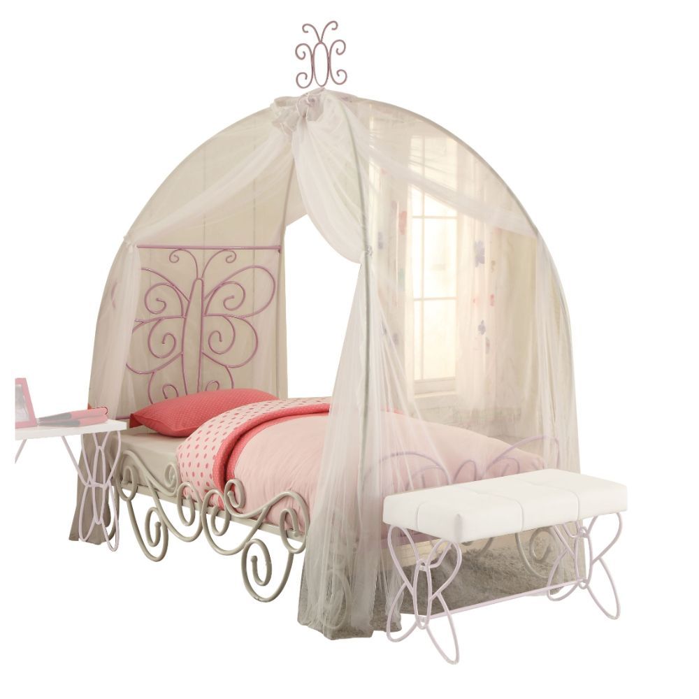 ACME Priya II - Full Bed - White & Light Purple | Meri Furniture