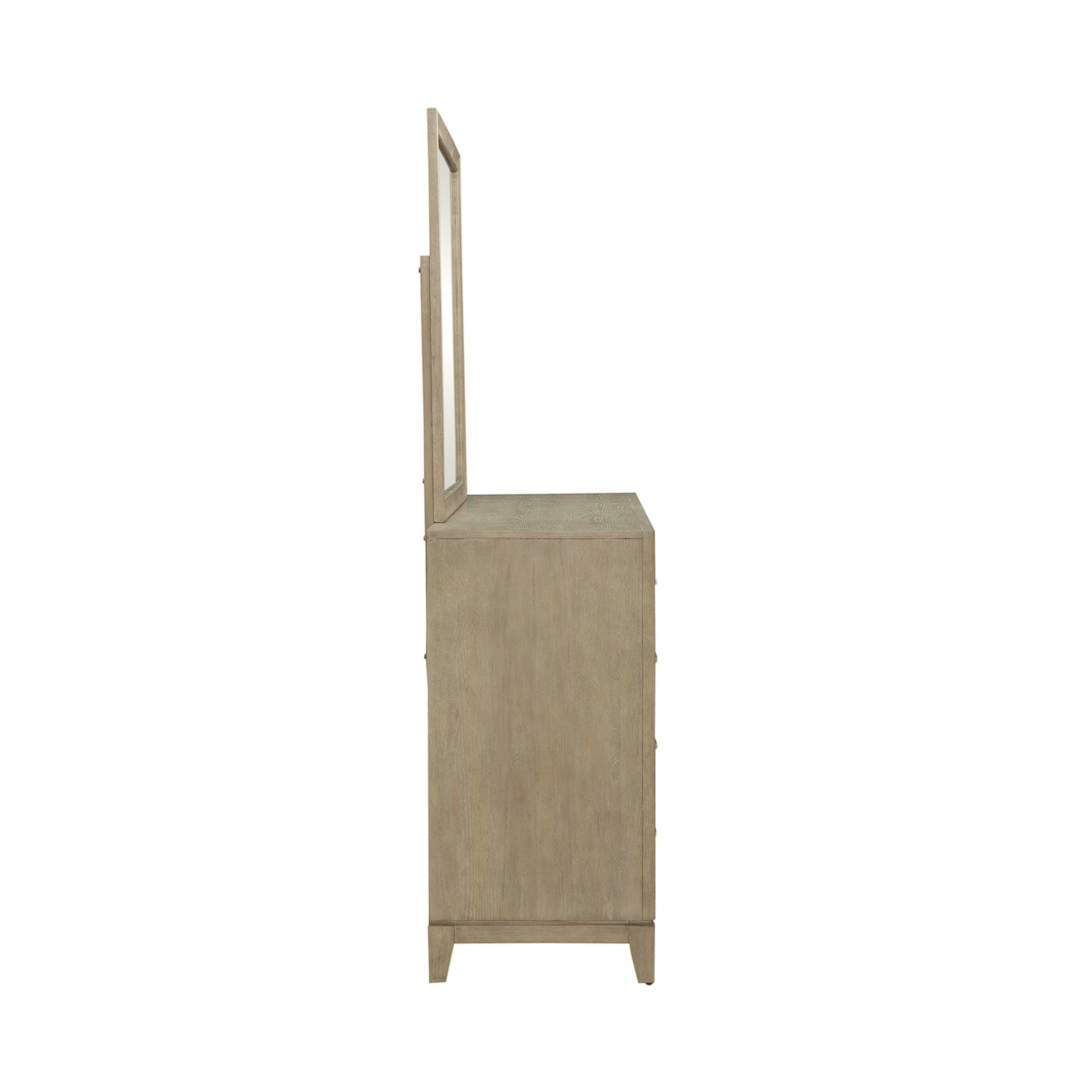 Liberty Furniture Brentwood - Dresser & Mirror - Sandstone | Meri Furniture