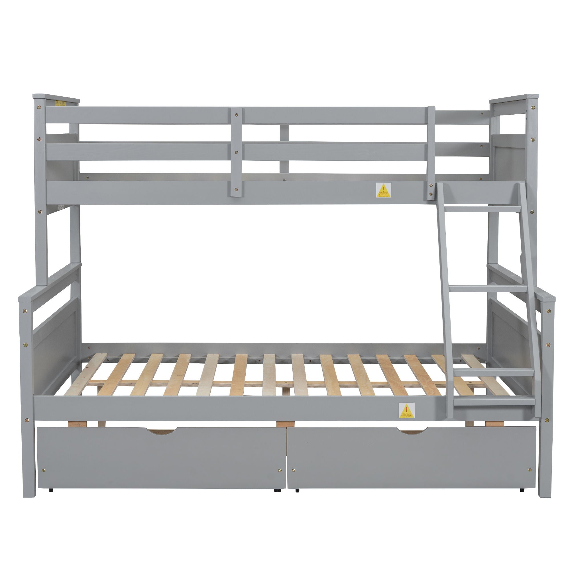 Bunk Bed With Ladder And Safety Guardrail