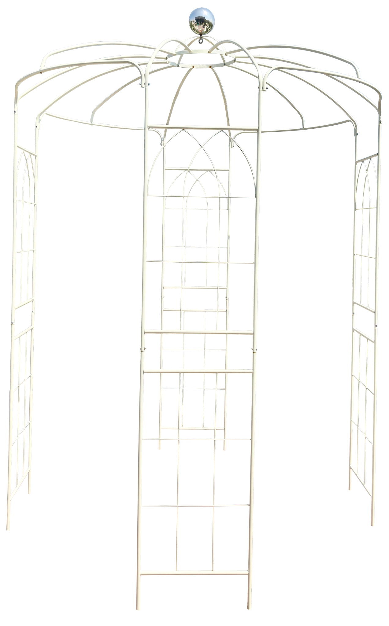 Metal Garden Arch Iron Garden Arbors Gazebo Dia High Birdcage Shape Pergola Pavilion For Wedding Ceremony