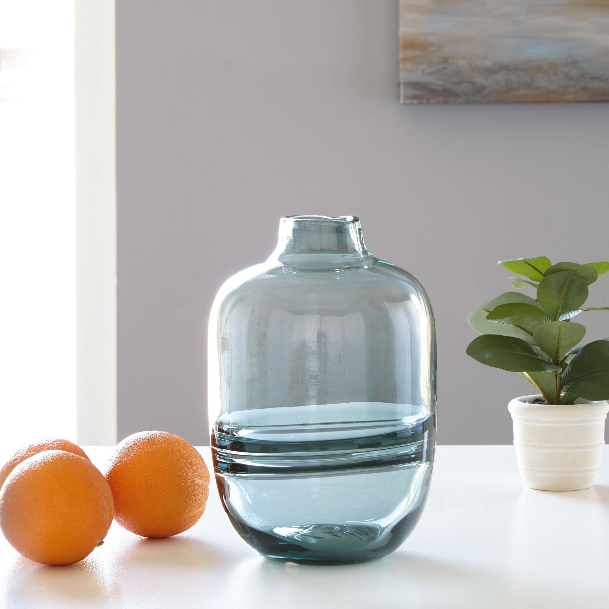 Signature Design by Ashley® Lemmitt - Teal - Vase | Meri Furniture