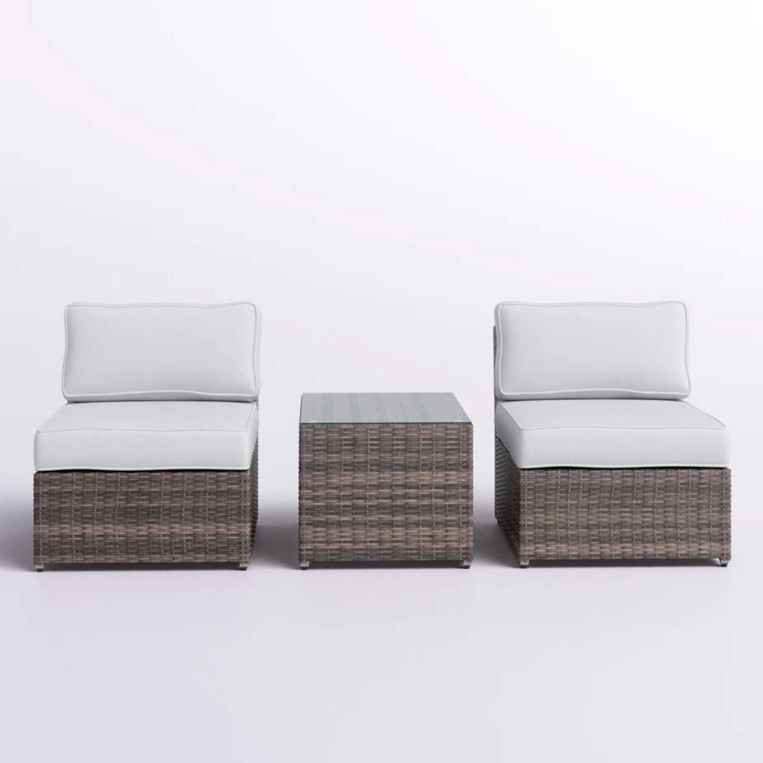 Modern Wicker Outdoor Seating Set With Cushions