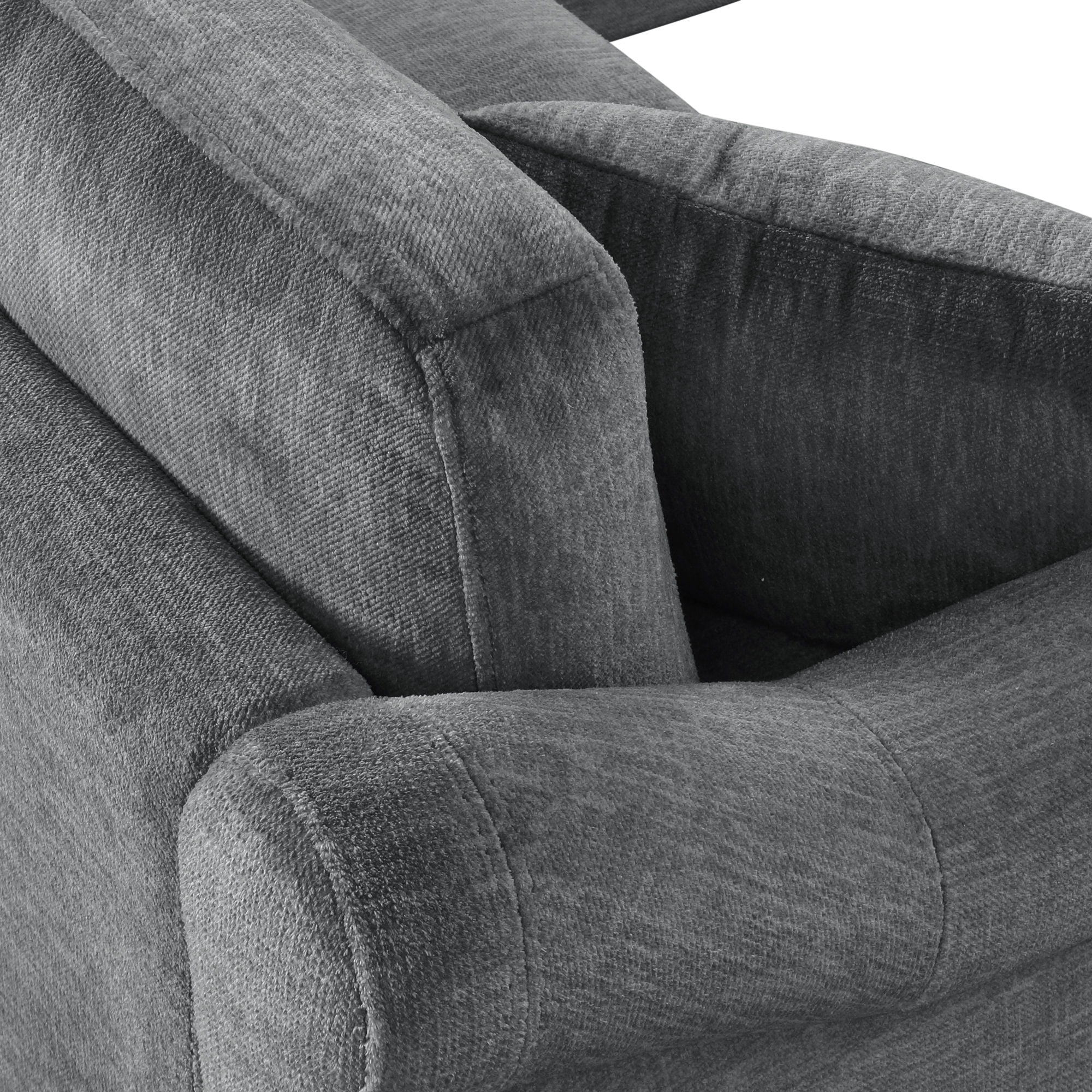 Contemporary U - Shaped Sectional Sofa With Movable Storage Ottoman