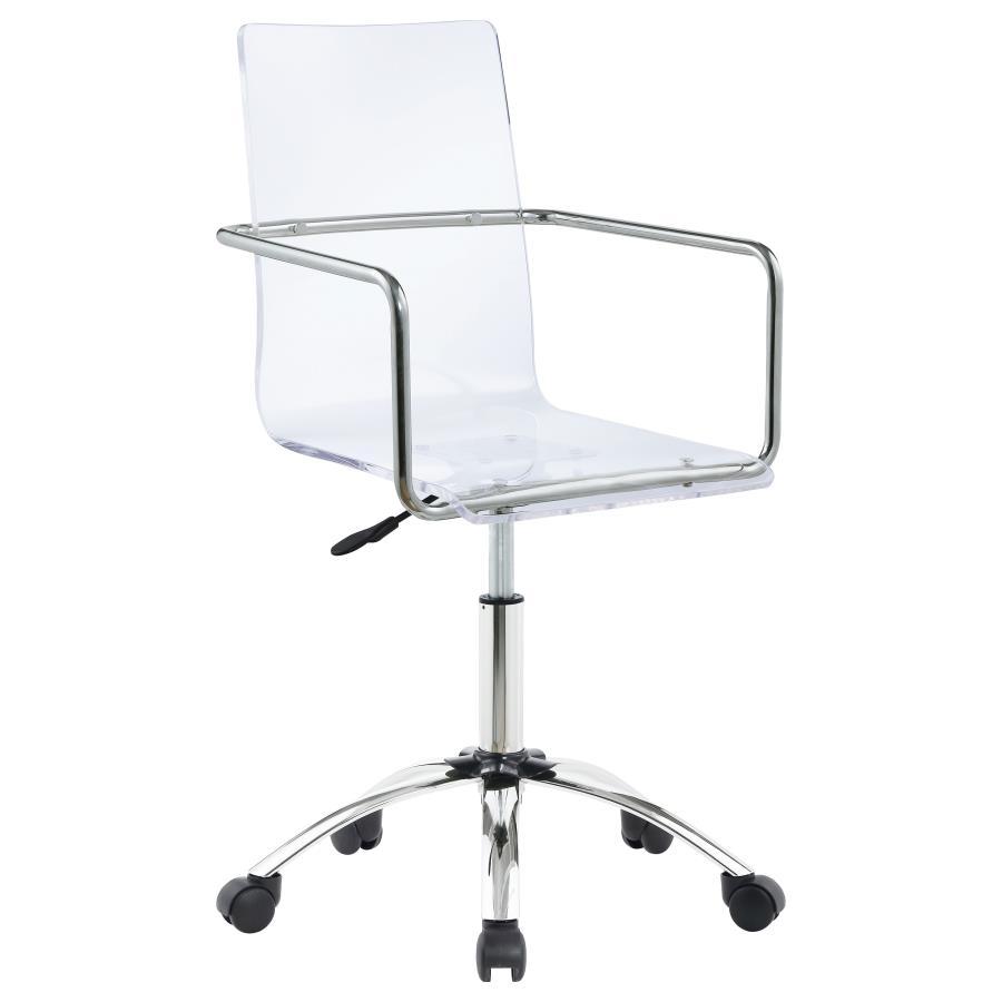 Coaster Fine Furniture Amaturo - Acrylic Adjustable Home Office Desk Chair - Clear | Meri Furniture