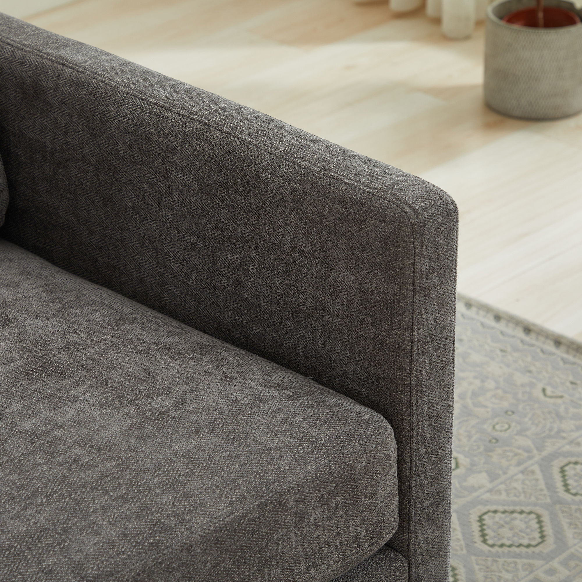 Modern Square Upholstered Swivel Accent Chair With Metal Base