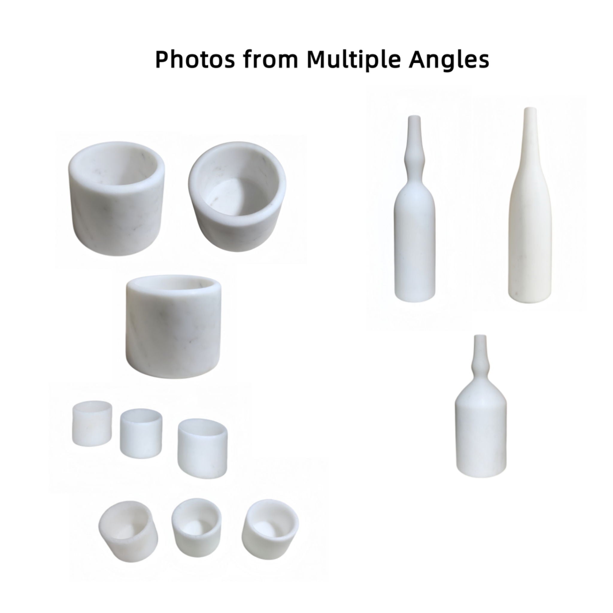 7 Pieces Luxury Natural Marble Living Room Accessories Set