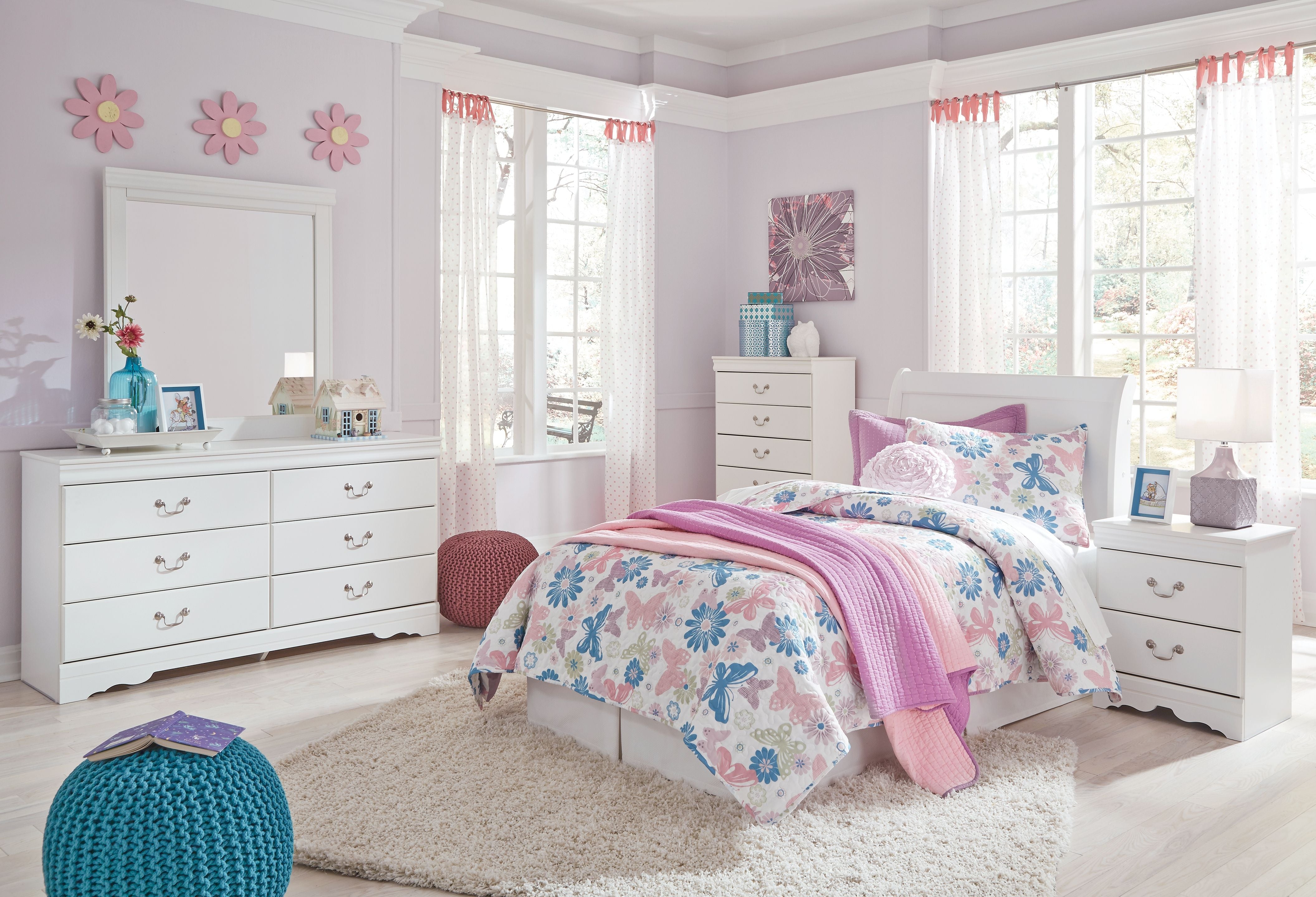 Signature Design by Ashley® Anarasia - Sleigh Headboard With Bolt On Bed Frame | Meri Furniture