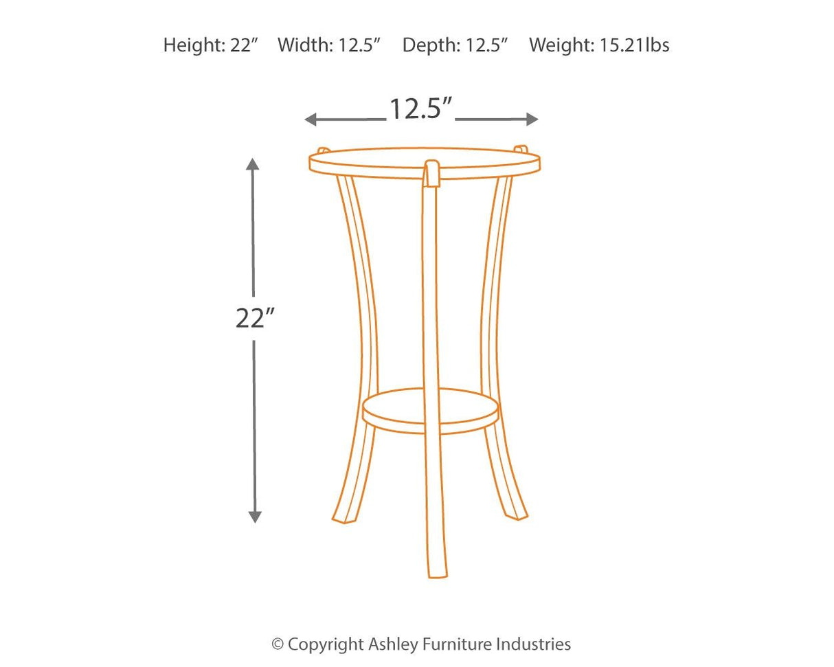 Enderton - White Wash / Pewter - Accent Table