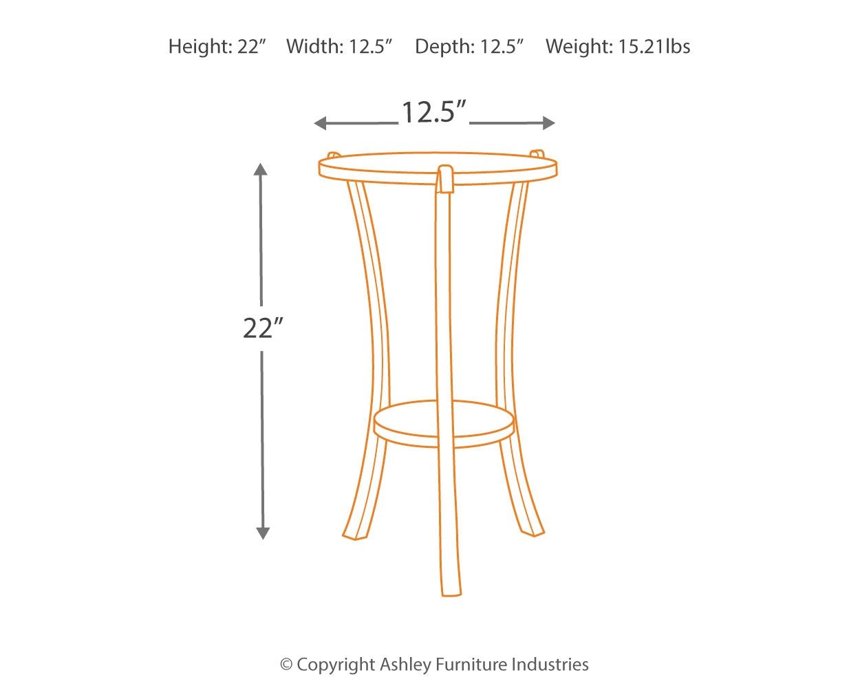 Ashley Furniture Enderton - White Wash / Pewter - Accent Table | Meri Furniture