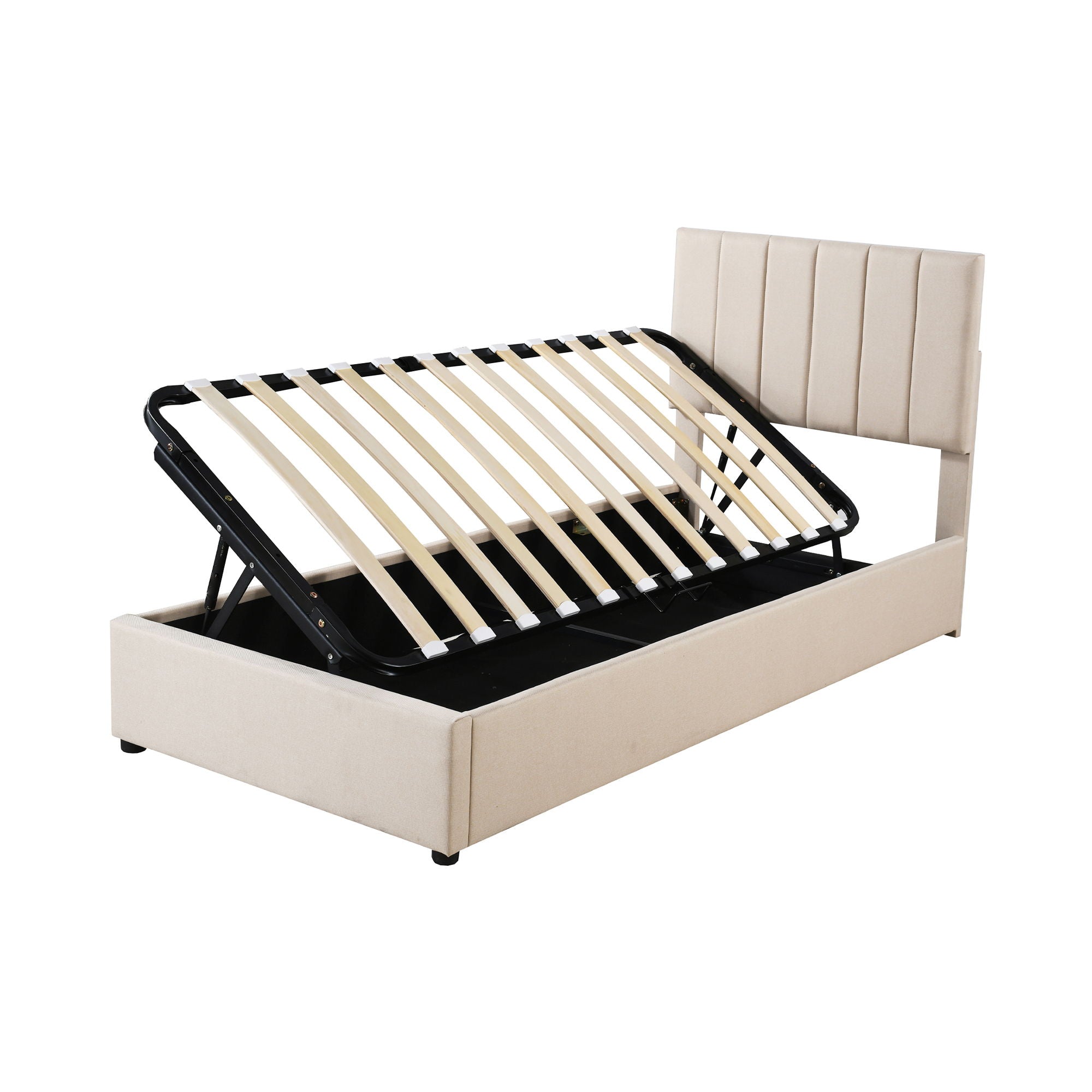 Upholstered Platform Bed With A Hydraulic Storage System