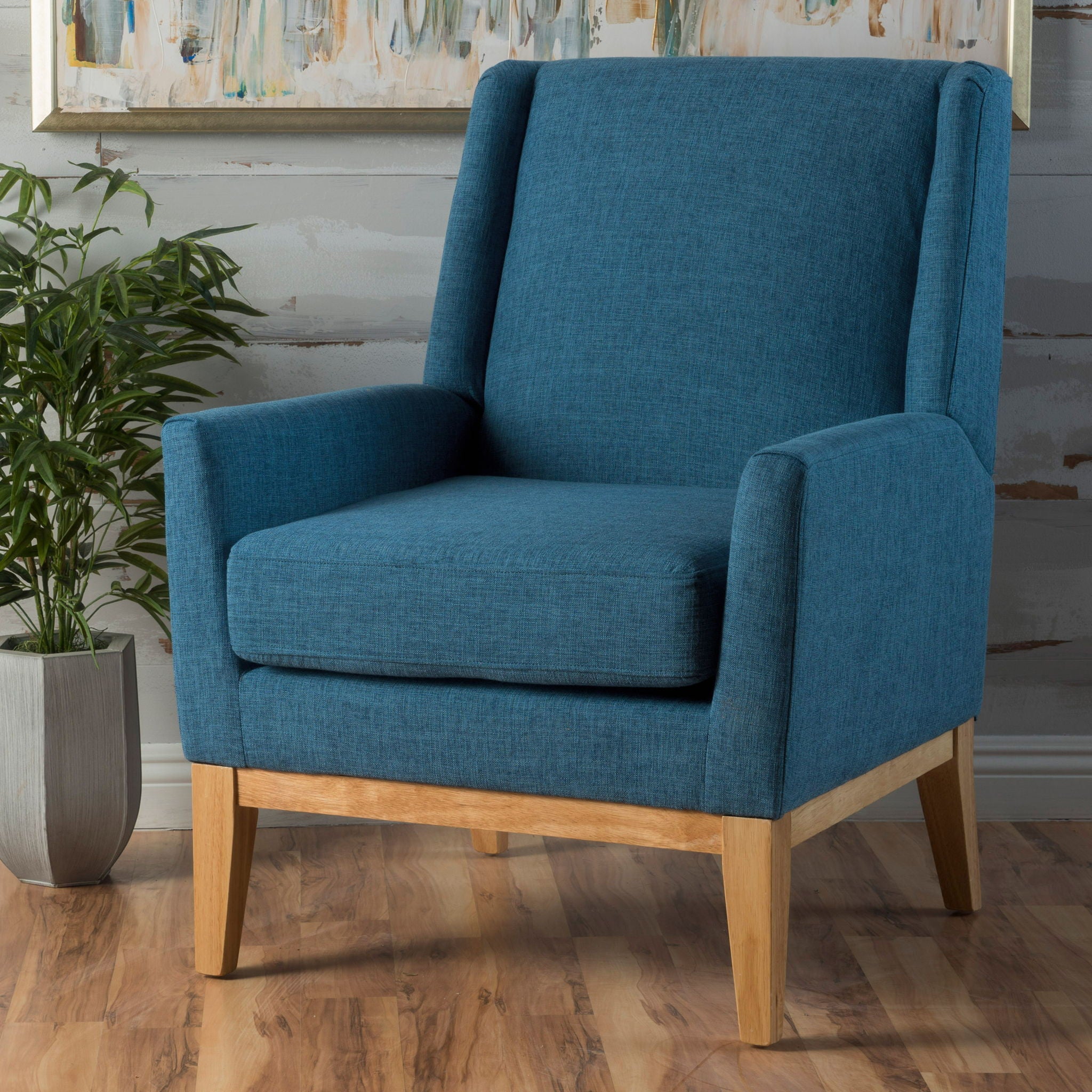 Modern Accent Chair With Padded Cushion Seat
