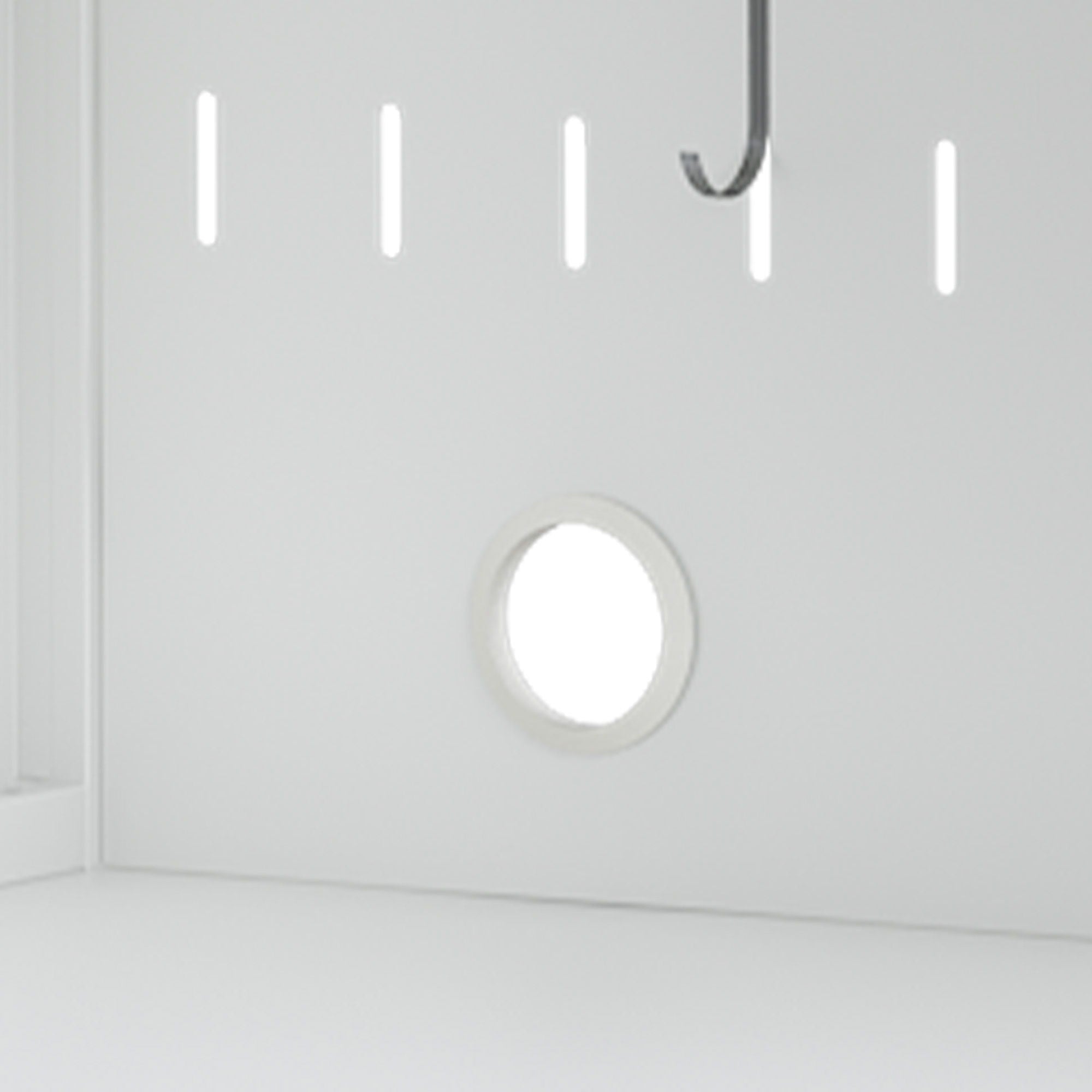 Contemporary Kitchen Pantry Cabinet With Glass Doors, Adjustable Shelves, Steel - Brushed Nickel