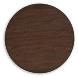 Signature Design by Ashley® Korestone - Dark Brown - Round End Table | Meri Furniture