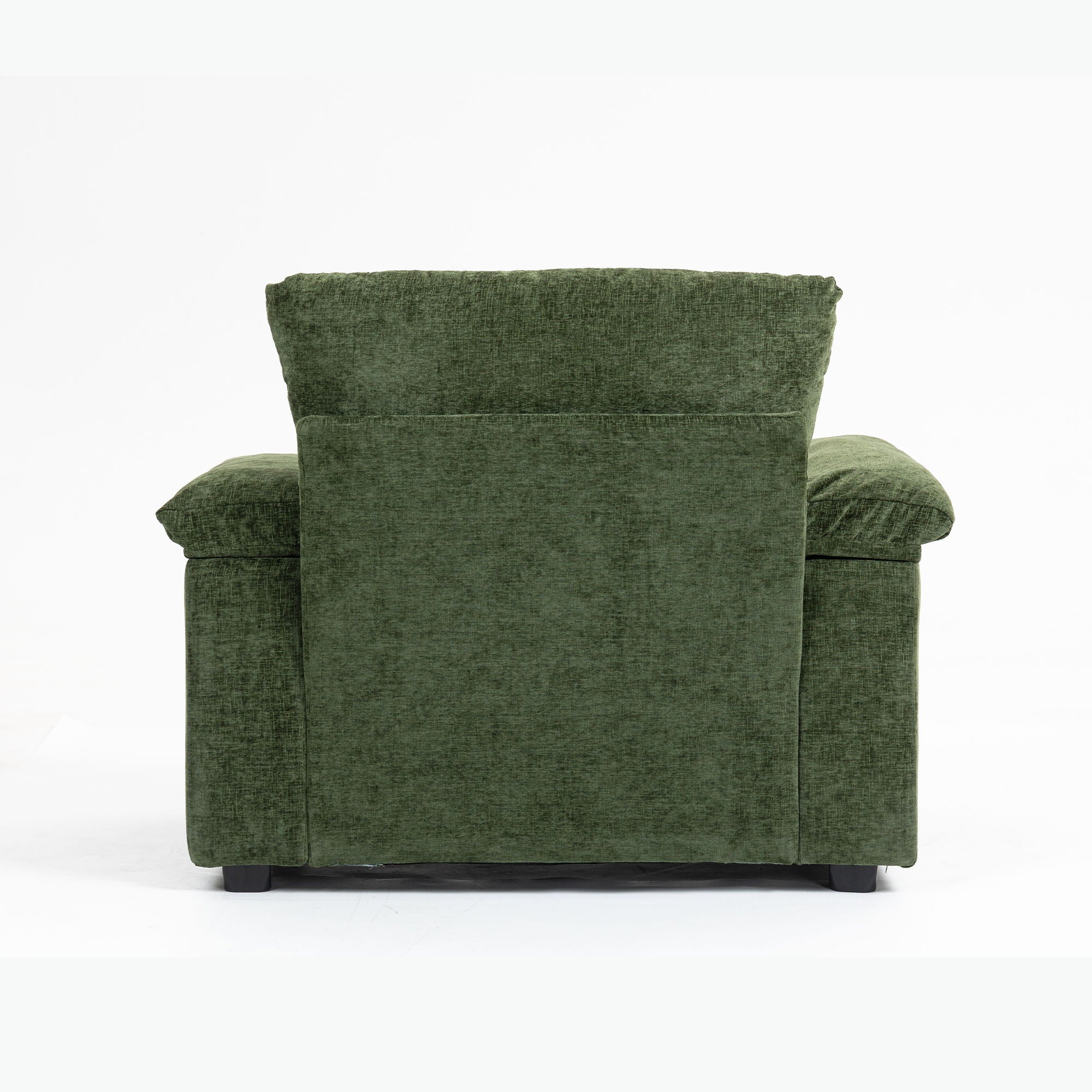 Chenille Fabric Sofa Bed With Cupholders And USB Charging Ports Chair For Living Room