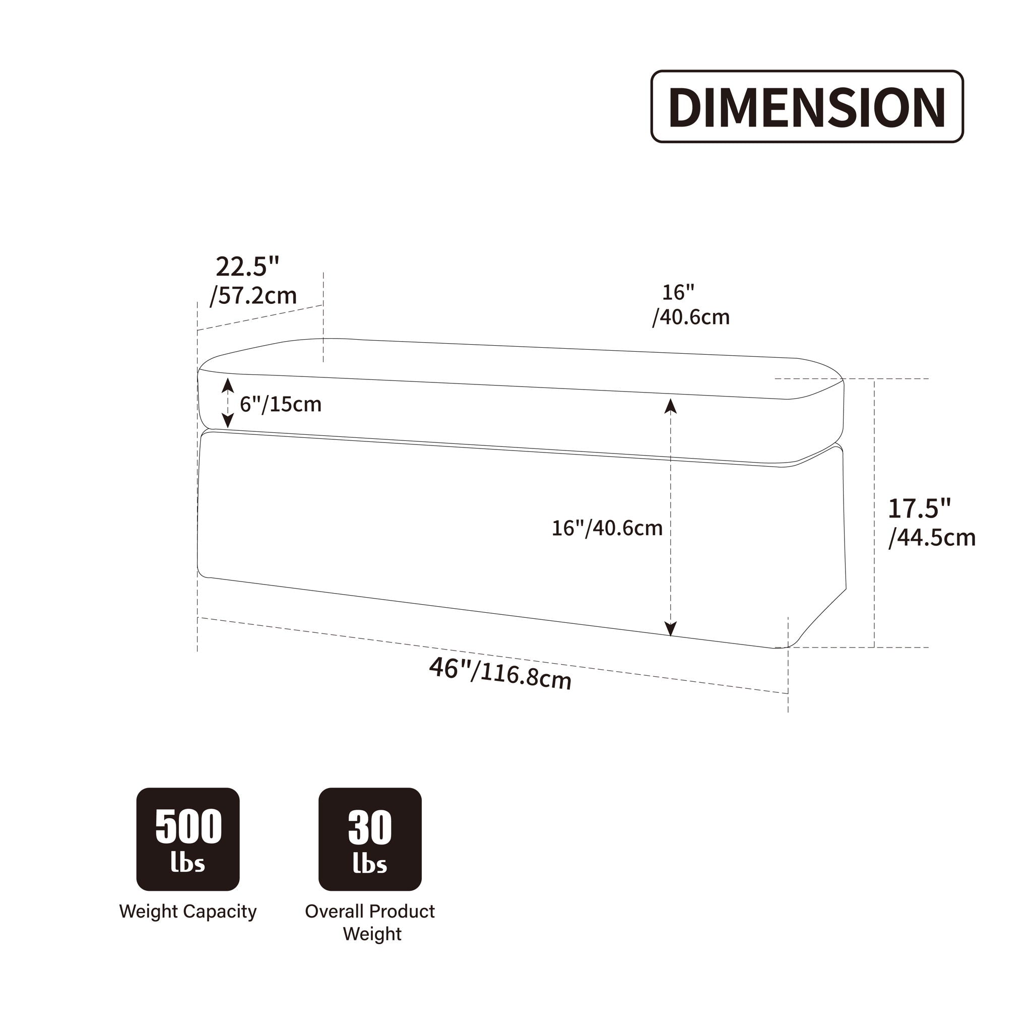 Ottoman Foot Stool With Metal Legs