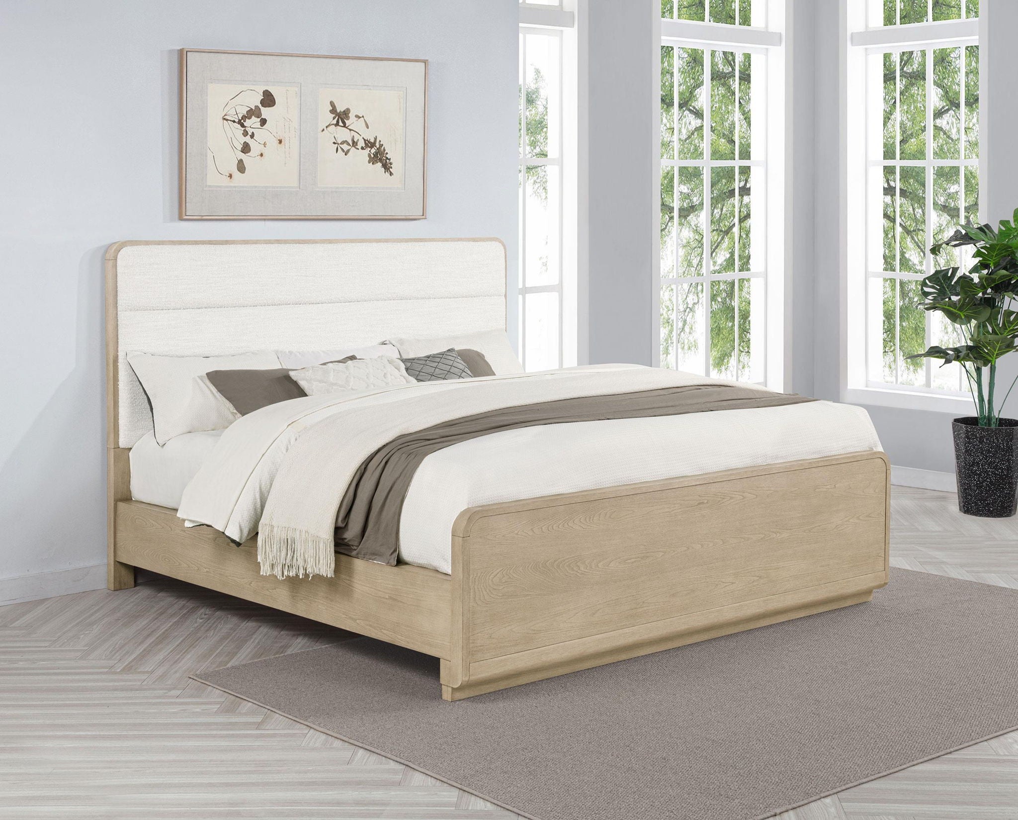 Ladera 56-inch California King Panel Bed Light Elm