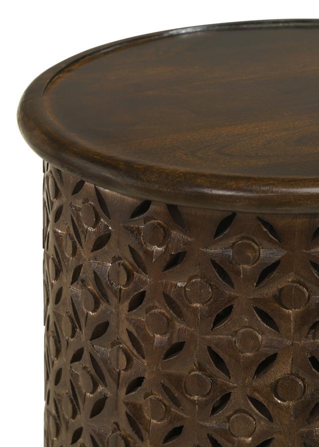 Krish - Round Mango Wood Side Table