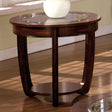 Furniture of America Crystal Falls - End Table - Dark Cherry | Meri Furniture