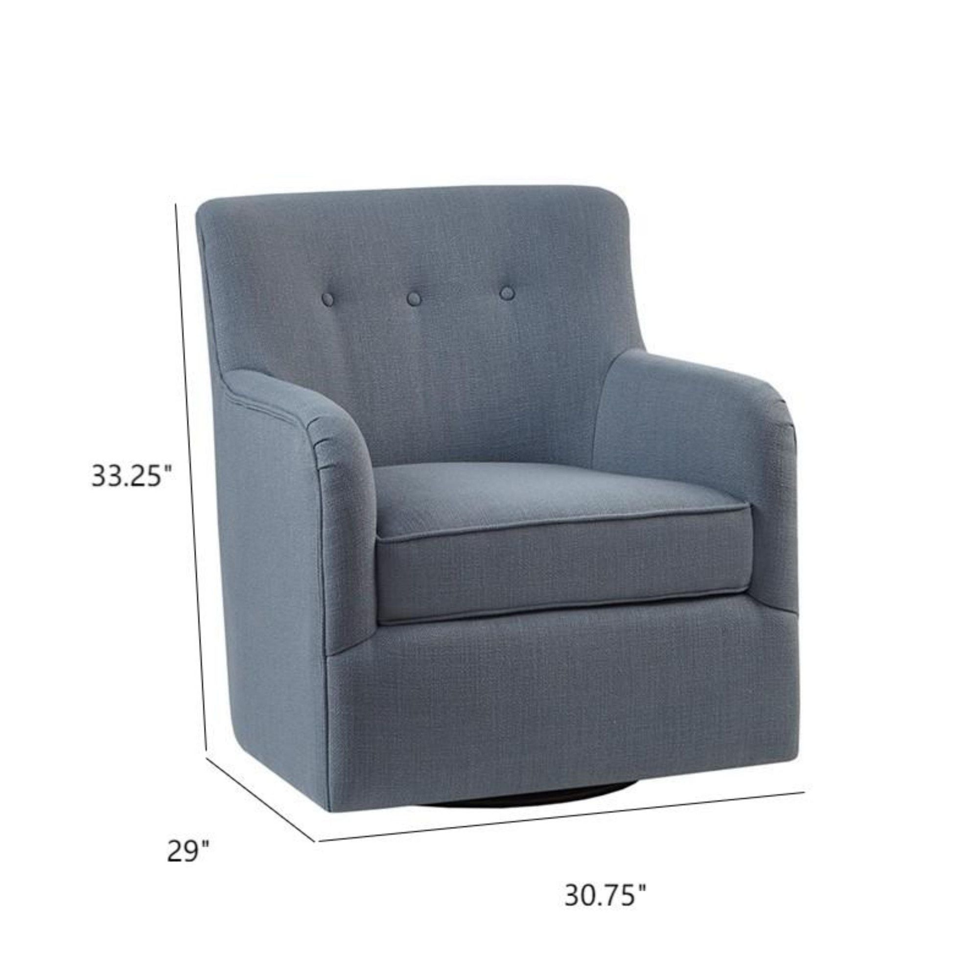 Adele - Swivel Chair With Button Tufted Back