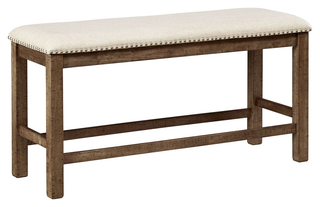 Ashley Furniture Moriville - Beige - Double Uph Bench | Meri Furniture