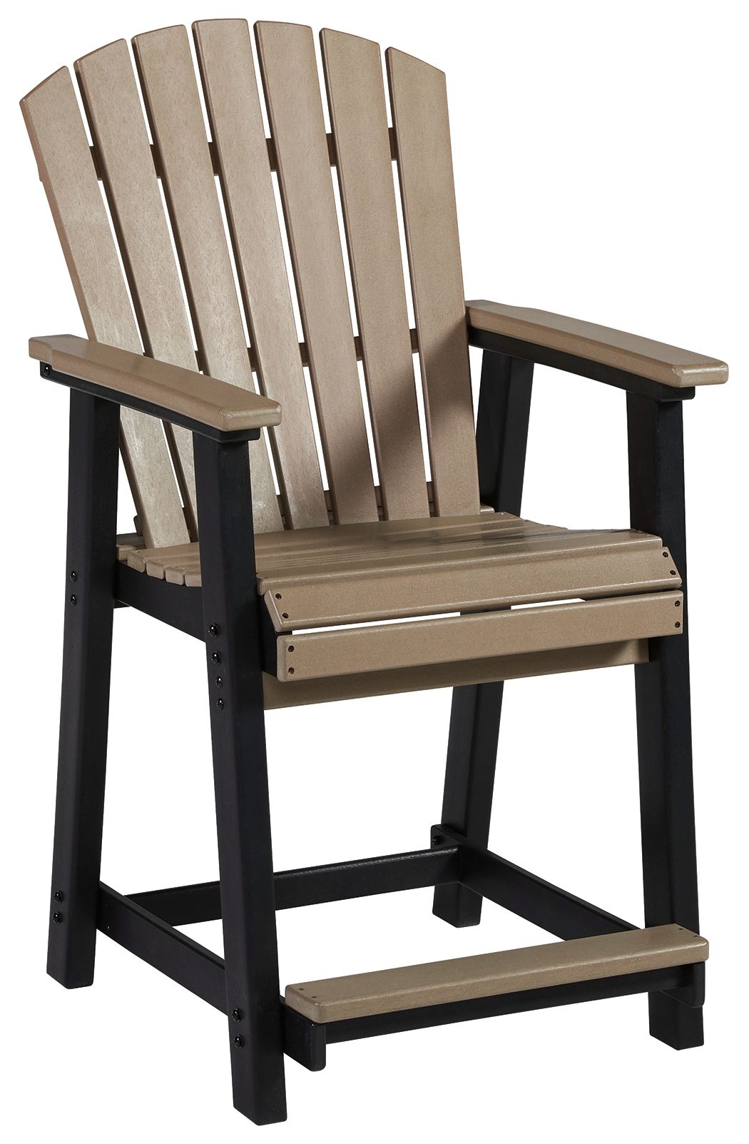 Signature Design by Ashley® Fairen Trail - Black / Driftwood - Barstool (Set of 2) | Meri Furniture