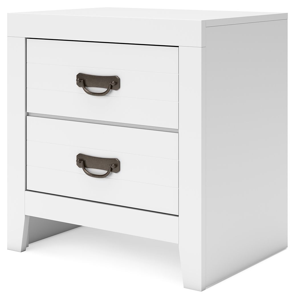 Signature Design by Ashley® Binterglen - White - Two Drawer Night Stand | Meri Furniture