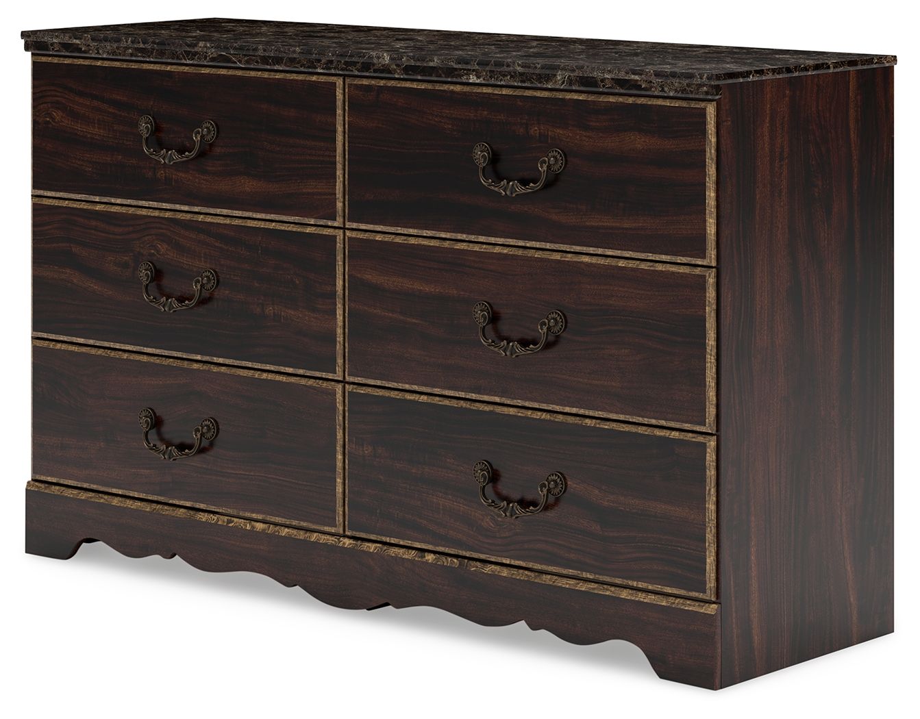 Signature Design by Ashley® Glosmount - Two-tone - Six Drawer Dresser | Meri Furniture