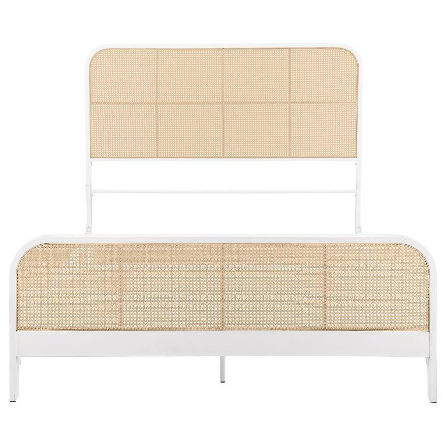 Coaster Fine Furniture Lanewood - Open Cane Rattan Metal Bed | Meri Furniture