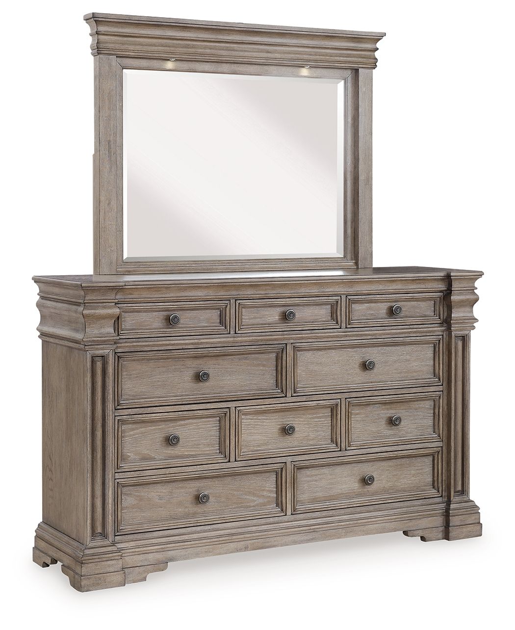 Signature Design by Ashley® Blairhurst - Light Grayish Brown - Dresser And Mirror | Meri Furniture