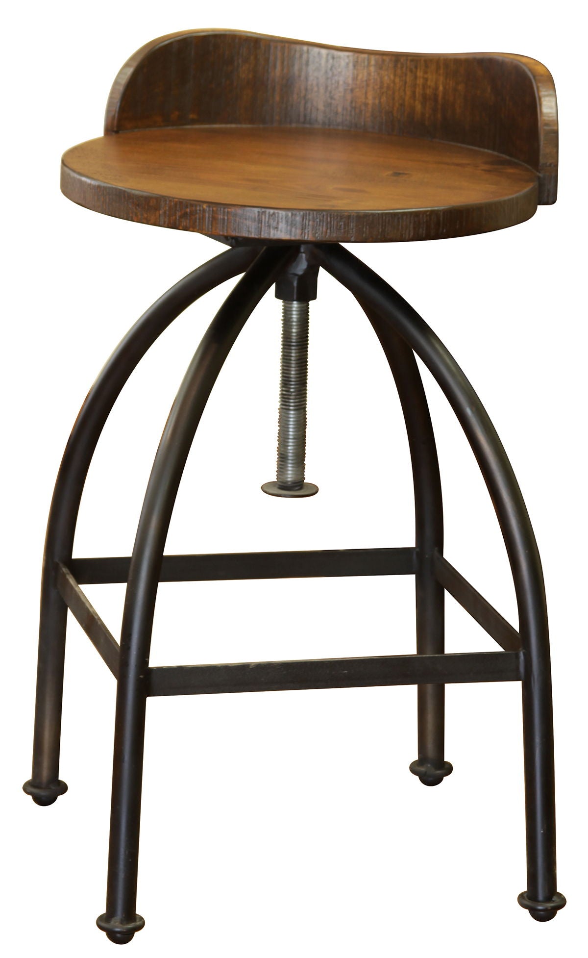 International Furniture Direct Pueblo - Swivel Stool (Set of 2) - Deep Brown | Meri Furniture