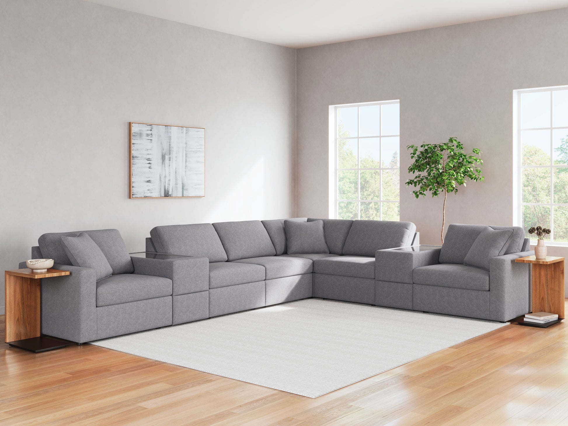 Signature Design by Ashley® Modmax - Granite - Sectional | Meri Furniture