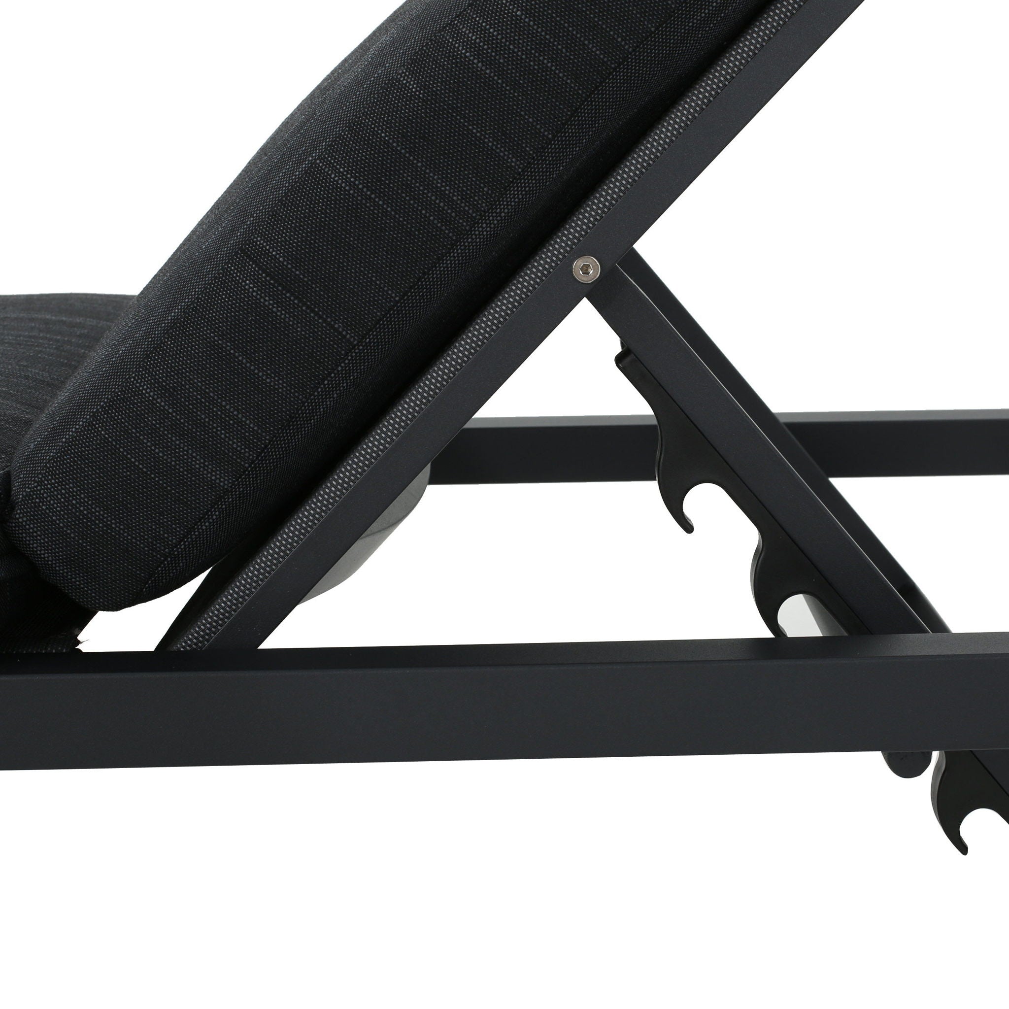 Modern Chaise Lounge With Wate Resistant Fabric Cushions