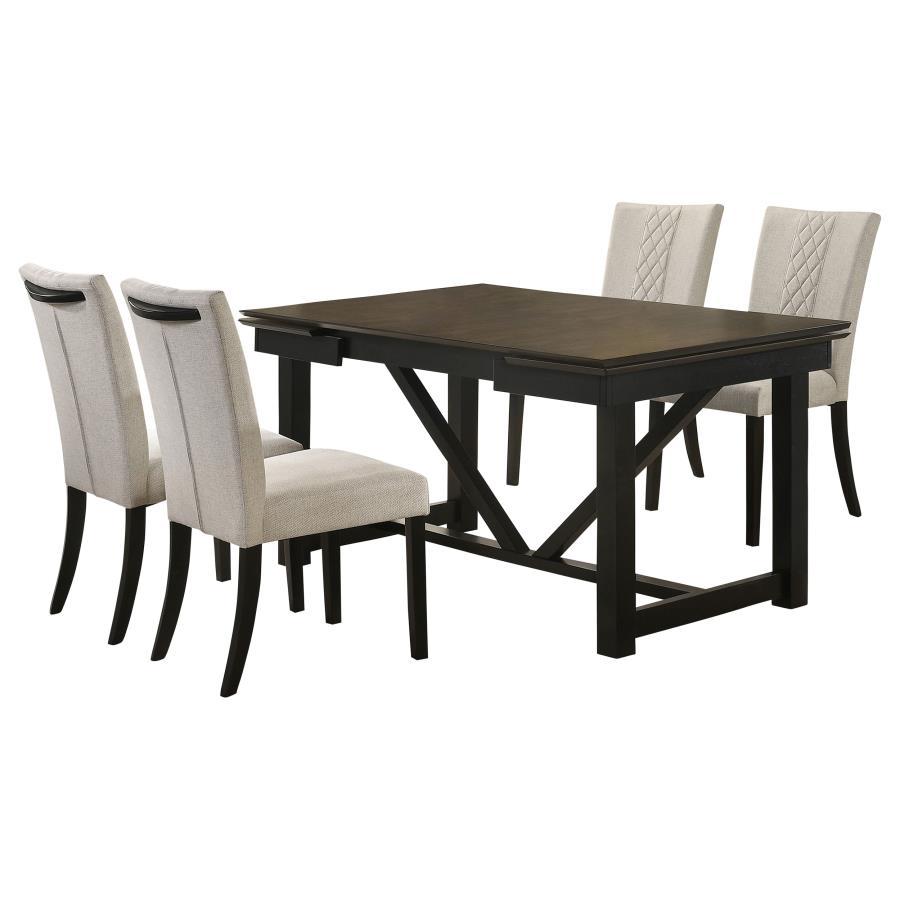 Coaster Fine Furniture Malia - Refractory Extension Leaf Dining Table Set | Meri Furniture