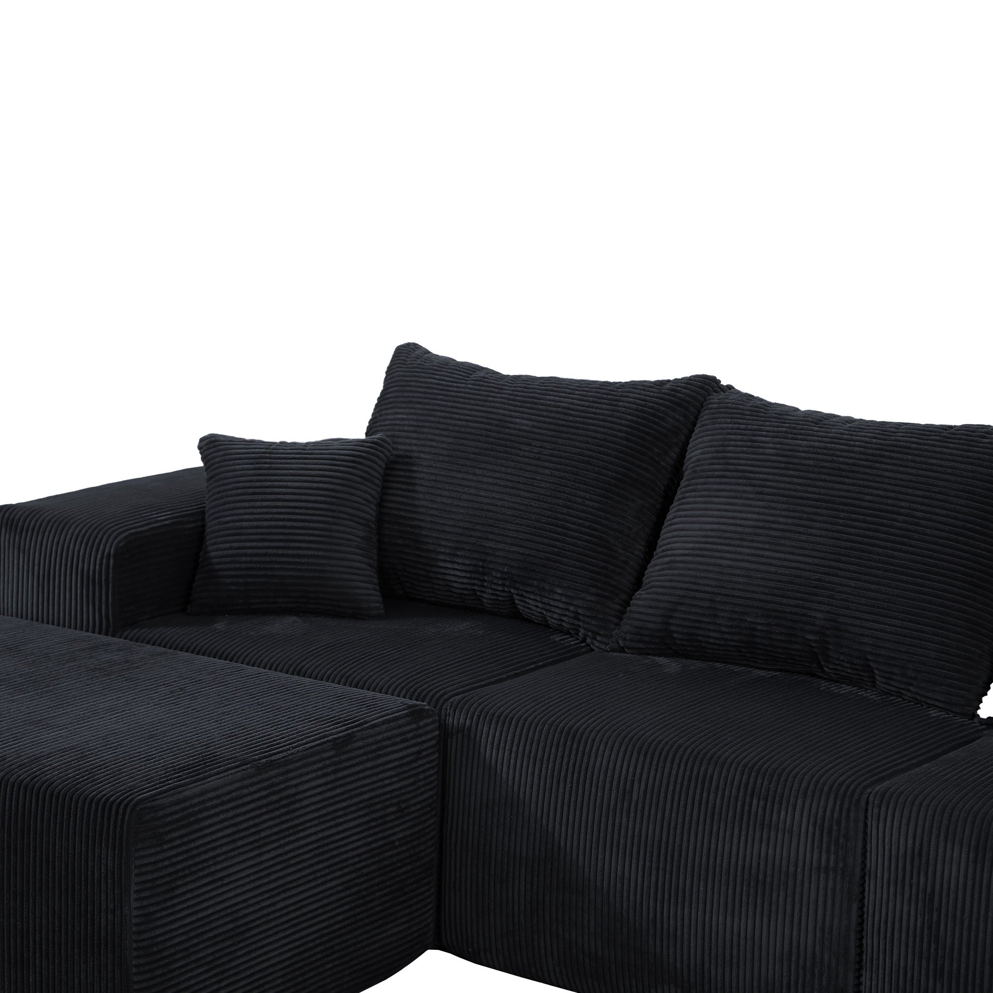 Modular Sectional Sofa, Convertible Couch With Chaise Corduroy