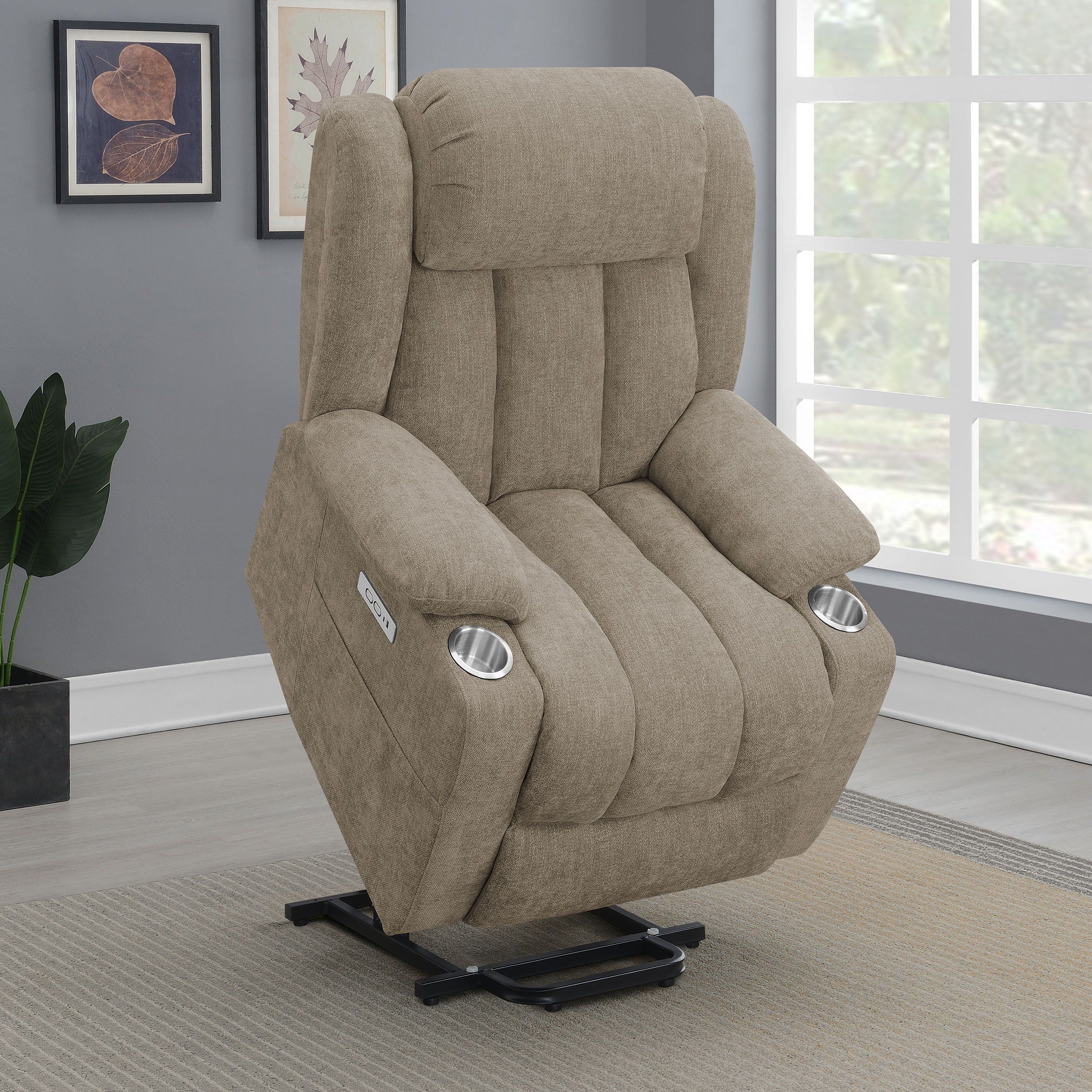 Coaster Fine Furniture Houston - Upholstered Power Lift Recliner Chair | Meri Furniture