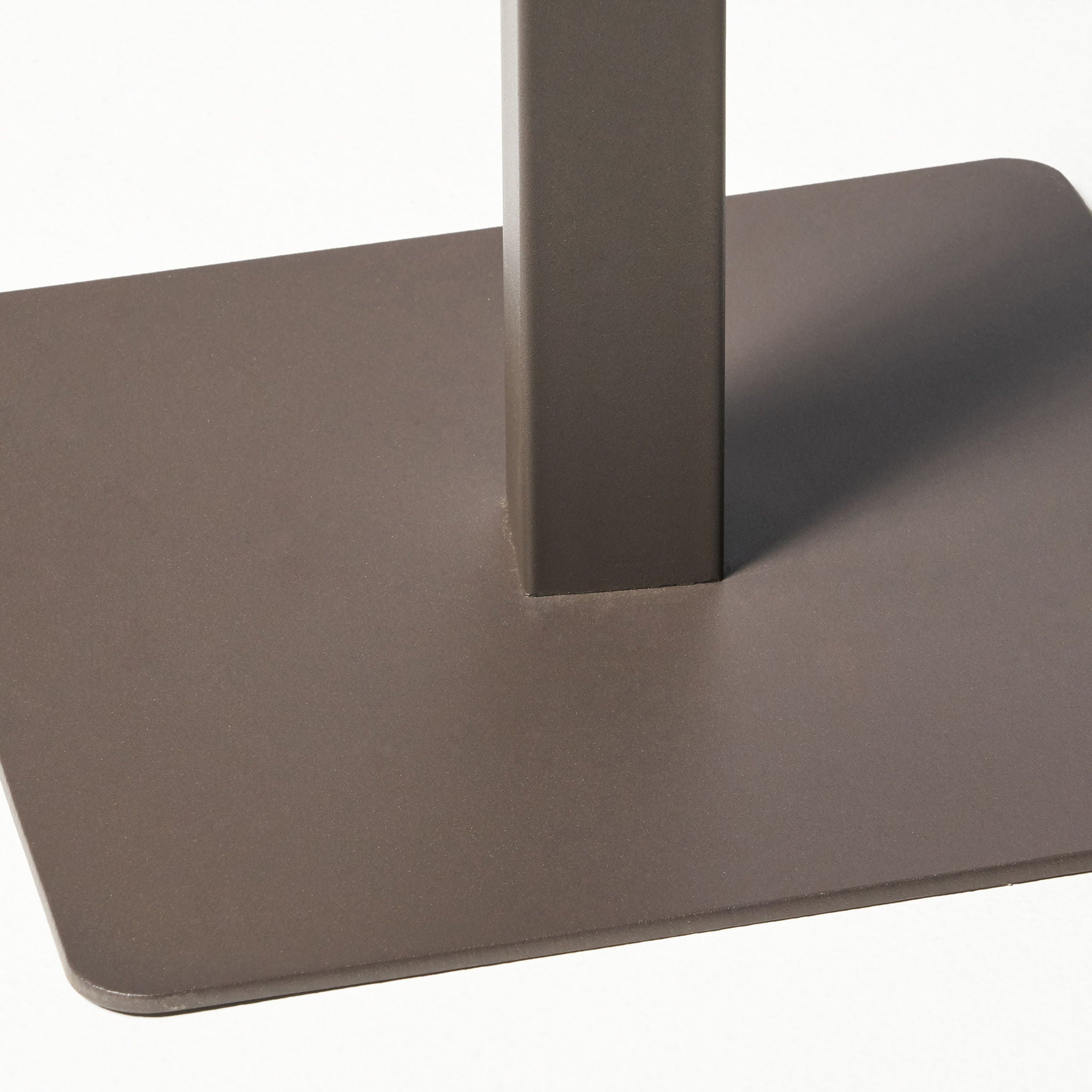 Outdoor Square Rattan Bar Table With Iron Frame - Multi Brown