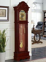 Diggory - Grandfather Clock With Adjustable Chime - Brown Red